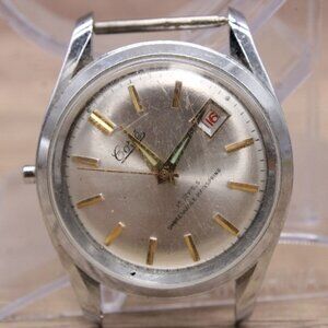 Vintage Cote Watch Mens Silver Tone Stainless Steel Pro Diver Diamond 60s